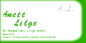 anett lilge business card